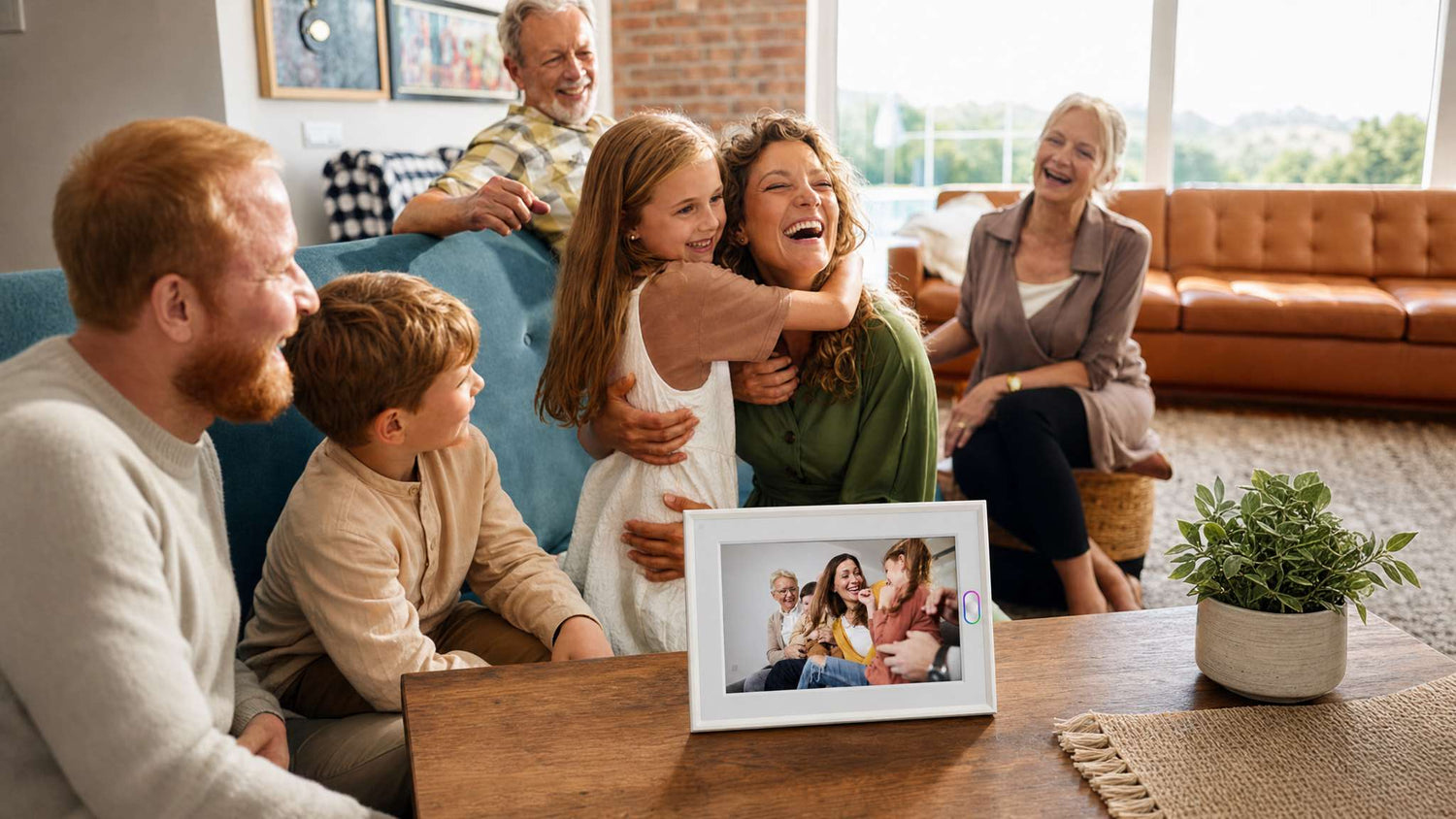 A smartphone app displaying a digital updates list, highlighting family connections that make perfect long distance family gifts or sentimental gifts for mom.